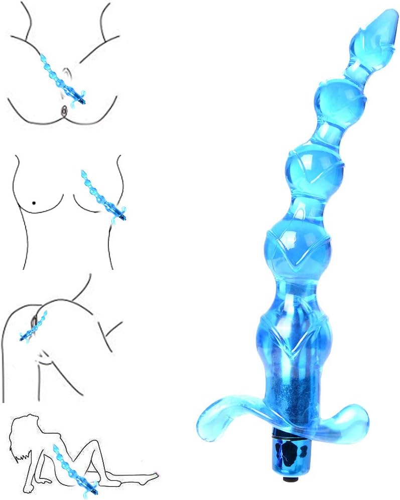 Amal Trainer Vibrant Toy for Women T-Shirt Soft Beginner Size Anales Pull Beads - Handheld Electric Amal Training Plug for Men & Women Blue by Teanmy