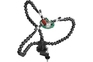 NOEVSBIG Helping Hands Soldering, Third Hand Soldering Tool PCB Holder Flexible Arms Helping Hands Crafts Jewelry Hobby Workshop Helping Station (Y3)