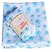Muslin Baby Swaddle for Longer Sleep. Multi Use Cotton Baby Swaddling Blanket, Wrap, Nursing, Car Seat Cover. Blue Elephants for Boys, Baby Shower, Christmas Gifts.