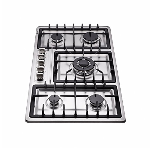 DeliKit DK258B01 34 inch Gas Cooktops gas hob stovetop 5 burners LPG