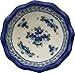 Polish Pottery Ceramika Boleslawiec, 0413/162, Bowl Fala Small, 5 3/4 Cups, Royal Blue Patterns with Blue Pansy Flower Motif