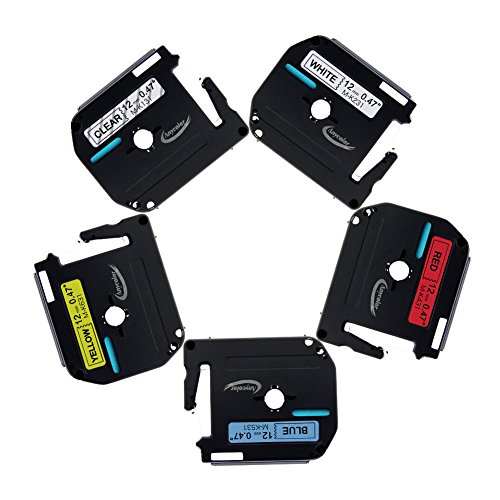 Anycolor 5 pack 1/2 inch m tape compatible brother p-to…