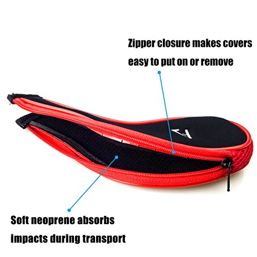 Golf Club Covers,Neoprene Zippered Headcover For Golf Club Iron Head Covers Set For All Standard Clubs 10 PCS Aree