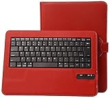 KuGi Asus Zenpad Z10 ZT500KL keyboard case, Ultra Lightweight Stand Portfolio cover case with Detachable Bluetooth Keyboard for Asus Zenpad Z10 ZT500KL Verizon /3S 10 Z500M 9.7-Inch tablet (Red)