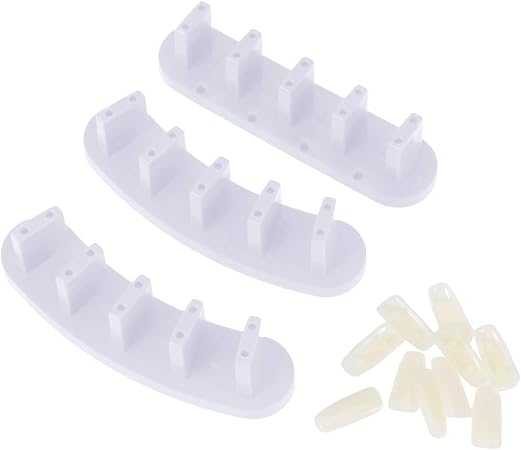 Amazon Frcolor ネイルチップスタンド ディスプレイスタンド サンプルチップ ネイルアート道具 練習用 3個セット ホワイト 10枚 ネイルチップ Frcolor ネイルチップ 通販