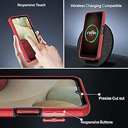 HATOSHI Samsung Galaxy A12 Case with Built in