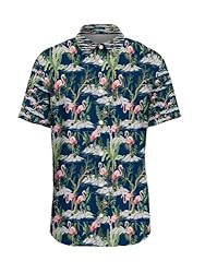 LuckLemocor Flamingo Beach Shirts for Men Hawaiian