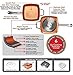 Copper Pan With Pour Spout, 8Piece. Square Pan With Round Handle, Glass Lid, Steamer, Frying Basket, Steamer Stands, Induction Base Non Stick, Dish Washer Safe