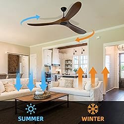 CLUGOJ Ceiling Fan, Outdoor Ceiling Fan with Remote