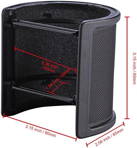 Microphone shock mount with pop filter.