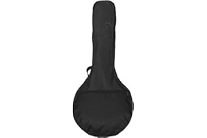 VICASKY Mandolin Case Guitar Bag with Padded Shoulder Straps Waterproof Oxford Cloth Backpack Shockproof Musical Instrument Extra Storage Pouch 29.13 X 11.81 3.34 Inches Black