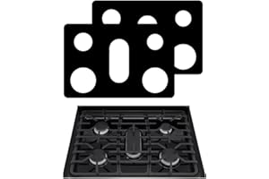 QFRENETALL 2 PCS Stove Protector liner For 30 Inch LG Gas Range Model LGLDG4315 LRG4115 LRG4113 LDG4313 LRGL5825 LRGL5925 LSGL6335DF 0.3MM Thickness Reusable Stove Burner Covers