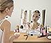 DreamGenius Makeup Mirror LED Trifold Lighted Vanity Mirror with Touch Screen 1x/2x/3x Magnification