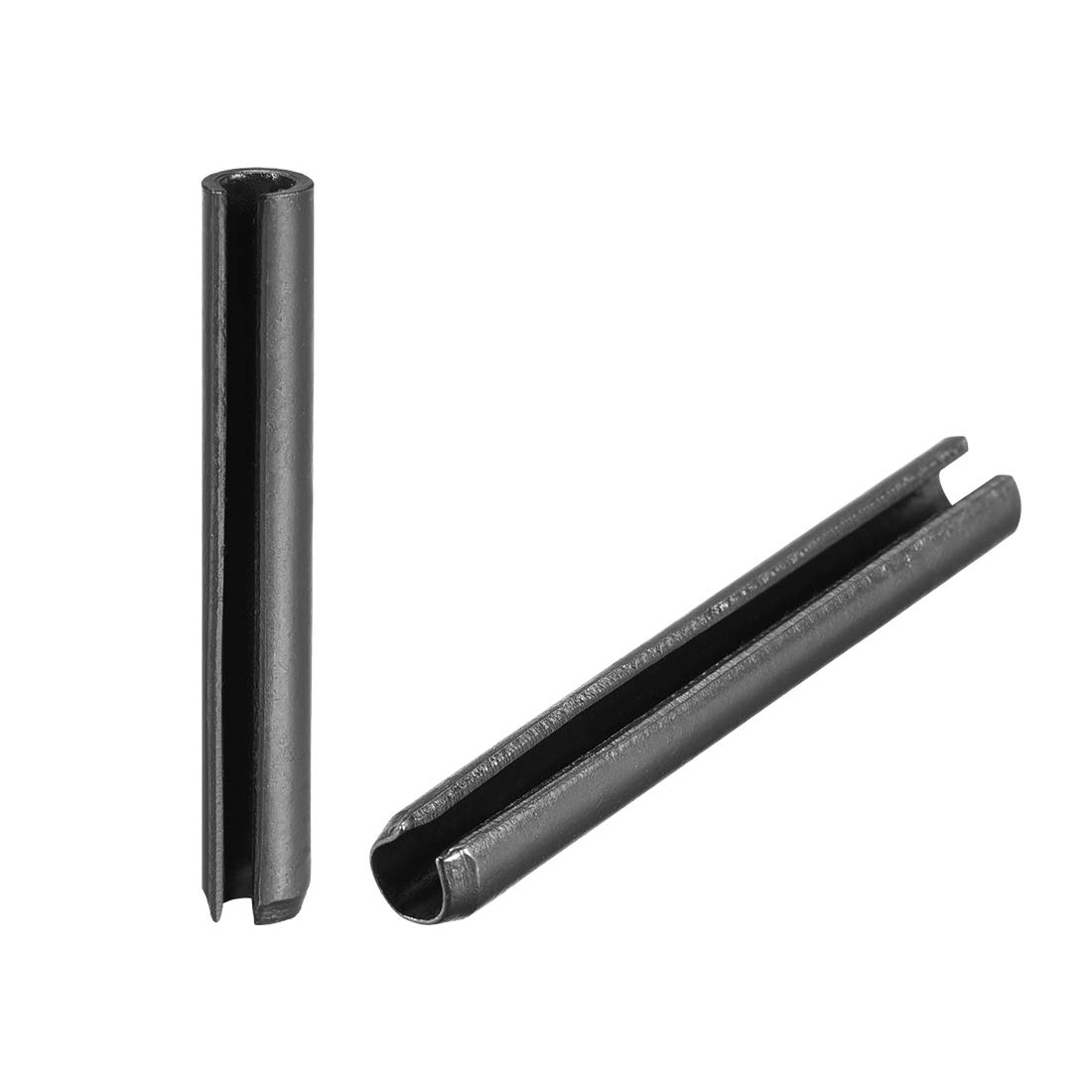 sourcing map Slotted Spring Pin - 5mm x 50mm Plain Finish 65Mn Roll Assortment Kit for Small Machine Projects 30Pcs