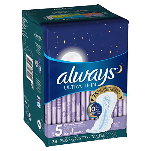 Always Ultra Thin Extra Heavy Overnight Pads - 34 CT
