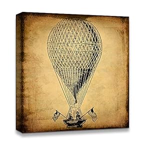 Canvas Wall Art Antique Sail and Historical Theme Painting Artwork for Home Prints Framed - 12x12 inches