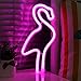 AIZESI Flamingo Neon Light Decor Lamp Flamingo Neon Signs,LED Neon Lamps,LED Ligths Wall Decoration Girls Bedroom,Living Room,Christmas,Party as Kids Gift(Pink Flamingo)