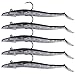 Goture Lead Head Jigs Soft Fishing Lures with Hook Sinking Swimbaits for Saltwater and Freshwater (Pack of 5)