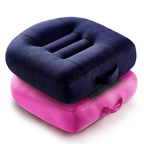 JiaQi Booster Cushion,Orthopedic Seat Cushions for Car,Extra-Thick Groove Portable Tailbone Pain Back Pain Cushion-F 40x40x12cm(16x16x5inch)