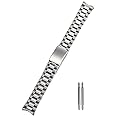TOMIYOY Curved End 18MM 19MM 20MM Brush Polish Solid Stainless Steel President Watch Strap Band bracelet Fit For Rlx Skx Mechanical watch