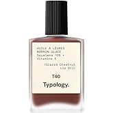 Typology T40 Glazed Chestnut Lip Oil, Moisturizing with 10% Squalane and Vitamin E