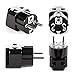 European Adapter Plug, OREI Travel Adaptor for Europe Schuko Countries 2 in 1, for Germany France Iceland Netherlands Russa Greece Spain - Safe Grounded Connection - Universal Socket - 4 Pack primary