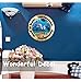 DNVEN 20 inches x 20 inches 3D Undersea Tropical Fishes Dolphins Swimming Window View Faux Submarine Window Partial Frosted Frosting Murals Wall Decals Removable Wall Stickers Bedrooms Home Arts Dull