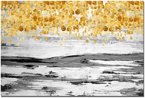 Maison Artwork Unframed Modern Gold Dance Stars Abstract Canvas Painting Wall Decoration HD Waterproof Canvas Prints Landscape Wall Art For Living Room (BO023, 40x60cm)