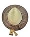 NYFASHION101 Multicolor Weaved Band Matching Brim Panama Fedora Sun Hat, Brown