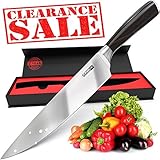 Chef Knife Professional Ultra Sharp Knife 8 Inch - Japanese Knife Cooking with German Stainless Steel - Ideal as Kitchen Knives Chopping Sous Slicing Sushi Fruit Vegetables Meat Best Chef Cutting