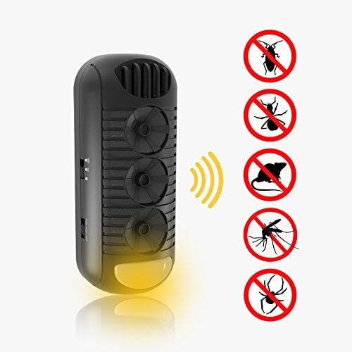 PEST GUARDS™ Indoor Plug-in Ultrasonic Pest Repeller with Nigh Light - Triple Powerful Pest Control Speaker - Eliminate All Types of Insects and Rodents
