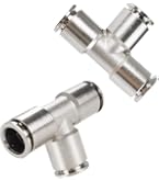 thumbnail image 2 of Tee Union Connectors Three-way Plastic Push In Connector PE6,For Tube OD 1/4inch | UK 2 of 10