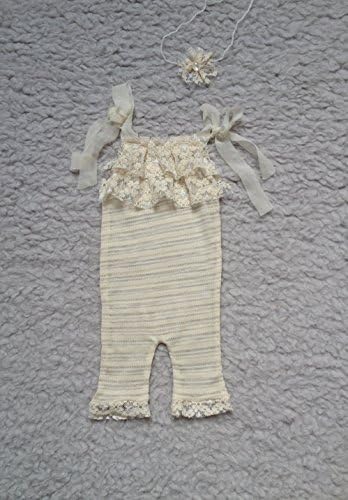 0-1 Newborn Romper, Baby Girl Headband, Newborn Prop Outfit, Baby Girl Photo Props, Baby Romper, Newborns Girls Props, Baby Prop Outfit