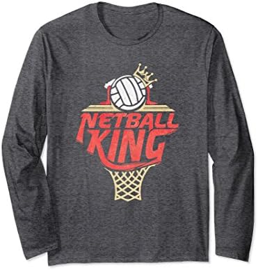 Unisex Netball King Ball Game Athlete Sport Long Sleeve Shirt Small Dark Heather
