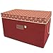 Multi-Use Christmas Storage Box with classic snowflake lid- Holds holiday greenery, ornaments, villages, nutcrackers and more-Durable cardboard core for stability