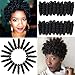 BECUS 3Packs 10inch Crochet Braids Hair for Black Women Synthetic Short Braiding Diameter Tapered Cut Jamaican Jumpy Wand Hair