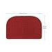 COSY HOMEER 27X18 Inch Anti Fatigue Kitchen Rug Mats are Made of 100% Polypropylene Half Round Rug Cushion Specialized in Anti Slippery and Machine Washable,Burgundy (2 pcs)