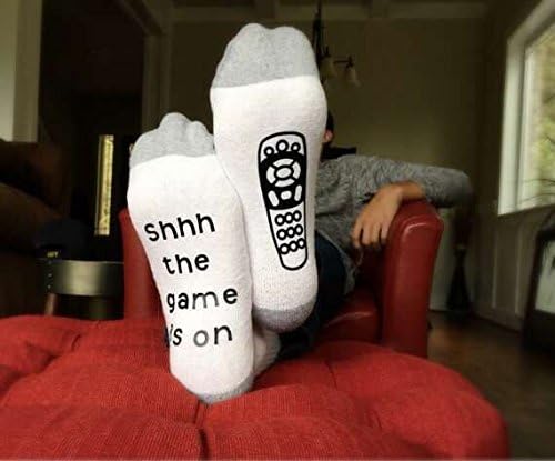Must Rose Unisex Fathers Day Socks Funny Socks Shhh the game is on Socks