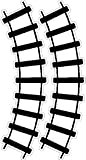 Peel and Stick Curved Train Tracks Stickers Decals Removable Wall Art, BLACK