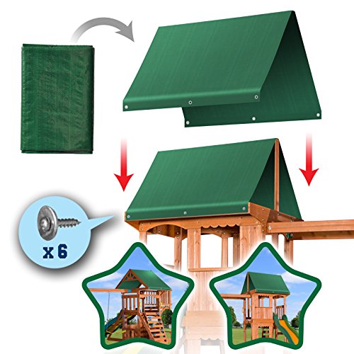 BenefitUSA Replacement Canopy Cover for Backyard Wood Playset Swing Set (43" X 90")