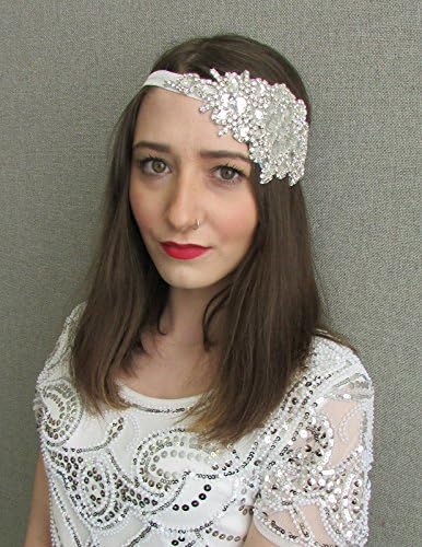 Starcrossed Boutique Silver Rhinestone Headdress 1920s Flapper Headband Vintage Great Gatsby 1930 V24 *EXCLUSIVELY SOLD BY STARCROSSED BEAUTY*