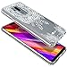 LK Case for LG G7, LG G7 ThinQ, [Shock Absorbing] White Henna Mandala Floral Lace Clear Design Printed Air Hybrid with TPU Bumper Protective Case Cover