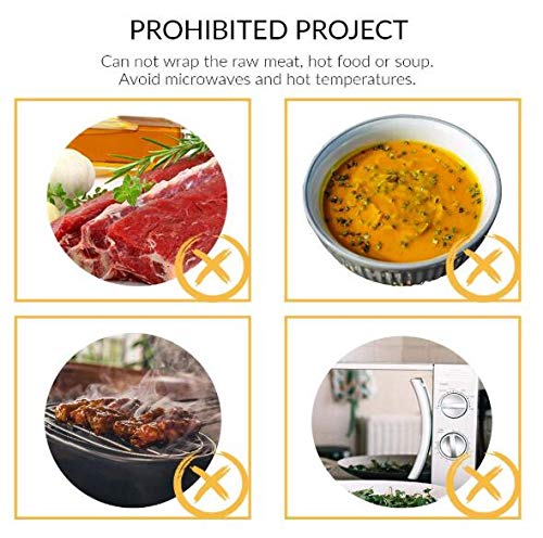 Set di involucri in cera d\'api per alimenti biologici, per evitare sprechi di formaggio e panini, in plastica sostenibile, lavabili C