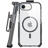 BELTRON Belt Case for iPhone 16e (2025), Slim Protective Transparent Case & Rotating Belt Clip Holster Combo (Compatible with MagSafe)