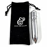 Ready and Willing Luxury Trigger Massager Powerful 10 speed waterproof with microfiber storage bag (Metallic Silver)