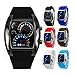 Fashion Mens RPM Turbo Blue Flash LED Watch Gift Sports Watches Car Meter Dial
