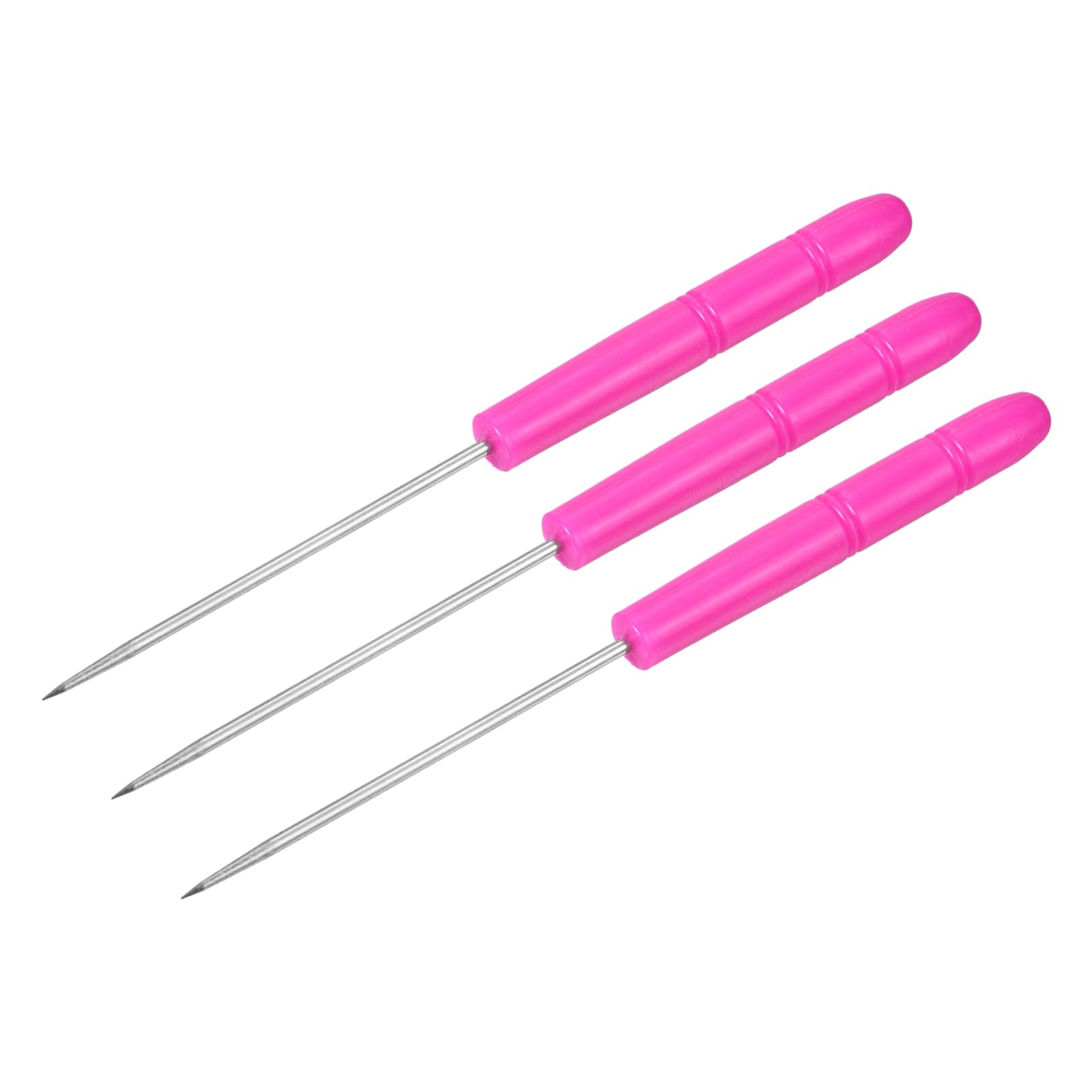 M METERXITY 3 Pack Badminton Racket Stringing Awl - Guide the String Through the Racquet Eyelets, Apply to Badminton Tennis Racket (Rose Red)