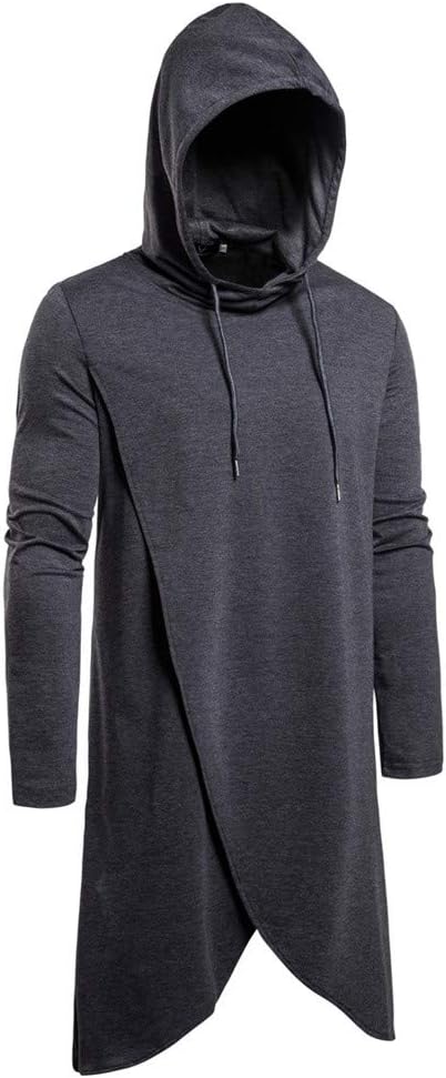 2019 Newest Clearance Mens Open Edge Gothic Long Cardigan Jumper Long Sleeve Black Solid Hooded Hoodies Sports Tops Casual Fashion Outwear Coat Pullerover Sweatshirt