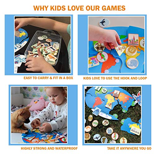 Picnmix Continents Globes for Children Board Game Map of The World