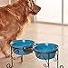 BestVida Pet Stand,Elevated Dog Bowls,Raised Dog Bowl Stand, Large Ceramic Dog Bowls, Pet Feeding Station, Dog Feeder for Large Medium Dogs （Large, Scuba Blue